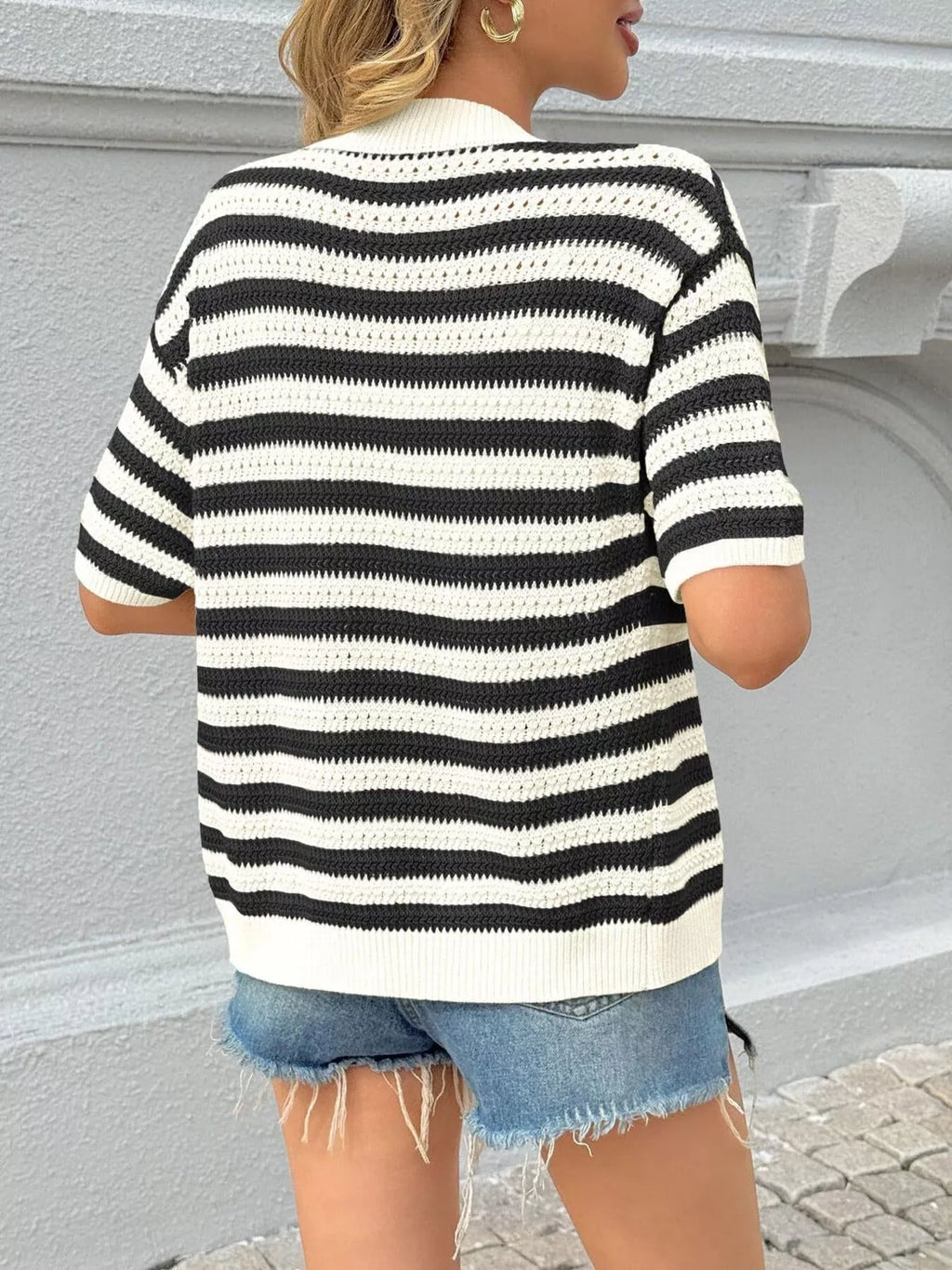 Striped Button Up Cardigan (14)