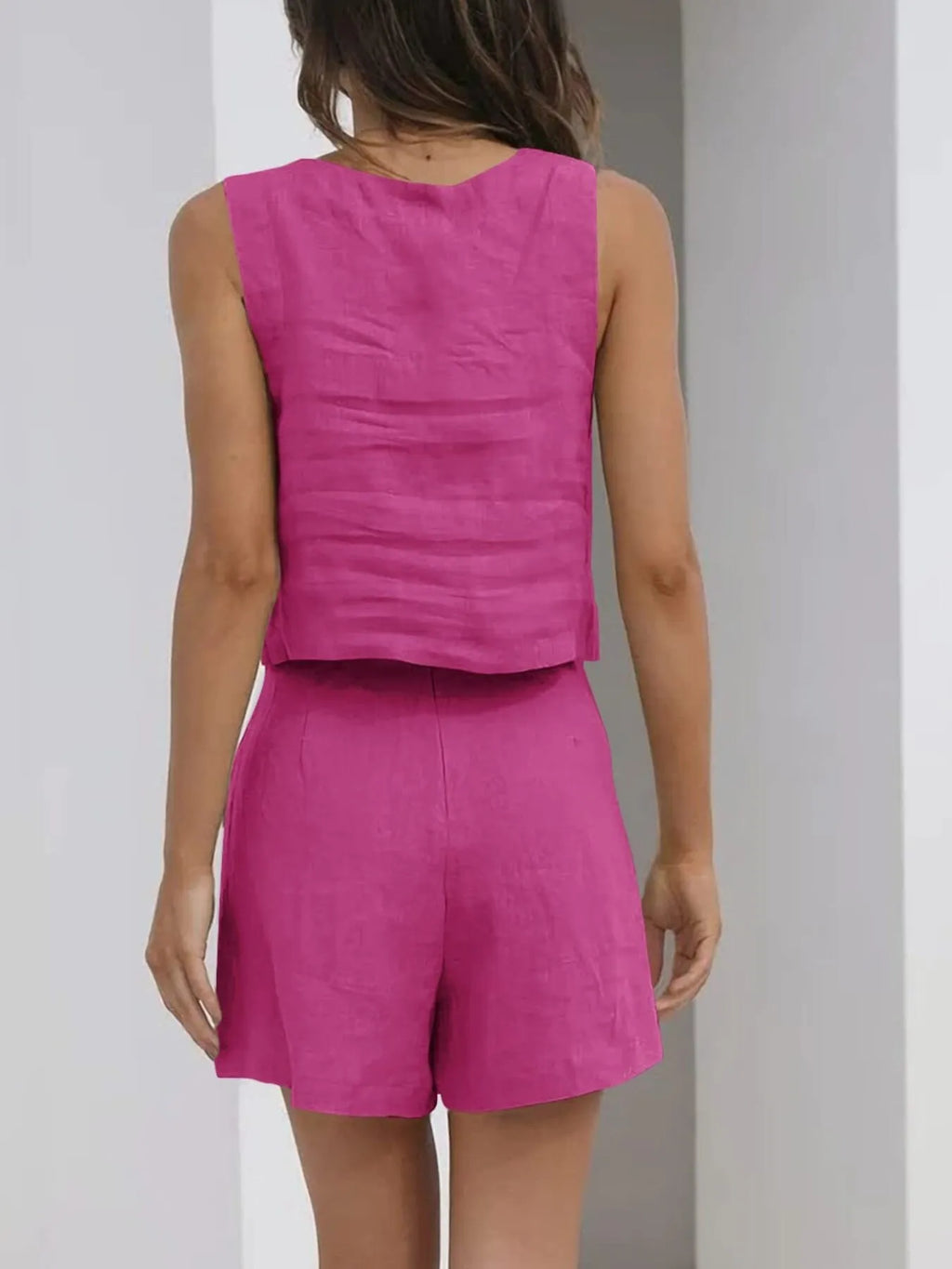 Square Neck Tank Shorts Set (34)
