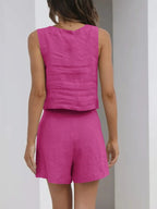 Square Neck Tank Shorts Set (34)