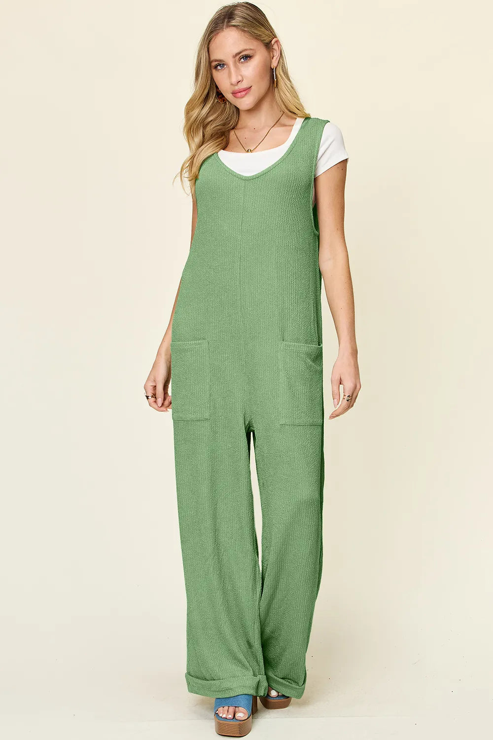 Full Size Texture Sleeveless Wide Leg Jumpsuit (19)