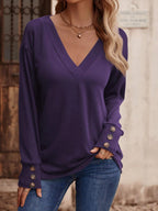 V-neck Long Sleeve Top (9)