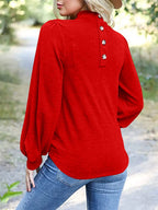 Full Size Mock Neck Long Sleeve T-shirt (2)