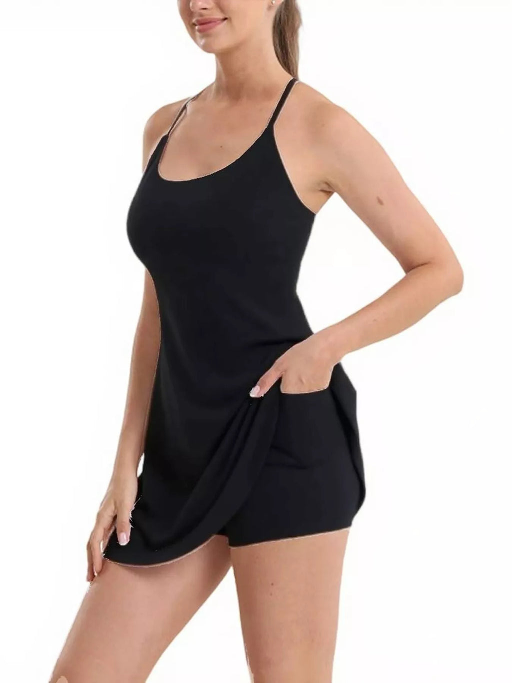 Scoop Neck Cami Shorts Active Set