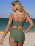 Twist Front High Waisted Swim Set (6)