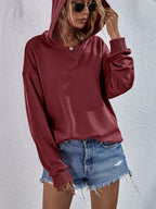 Dropped Shoulder Slit Hoodie (15)