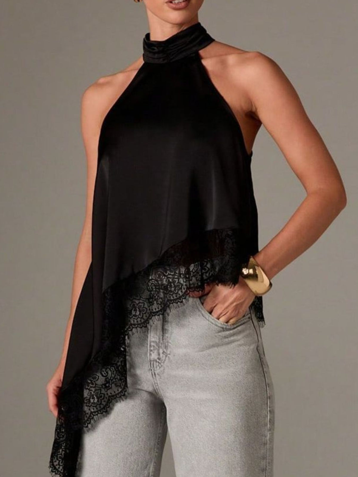 Halter Neck Lace Trim Cami (10)