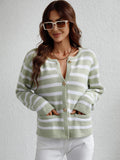 Striped Button Front Cardigan (7)