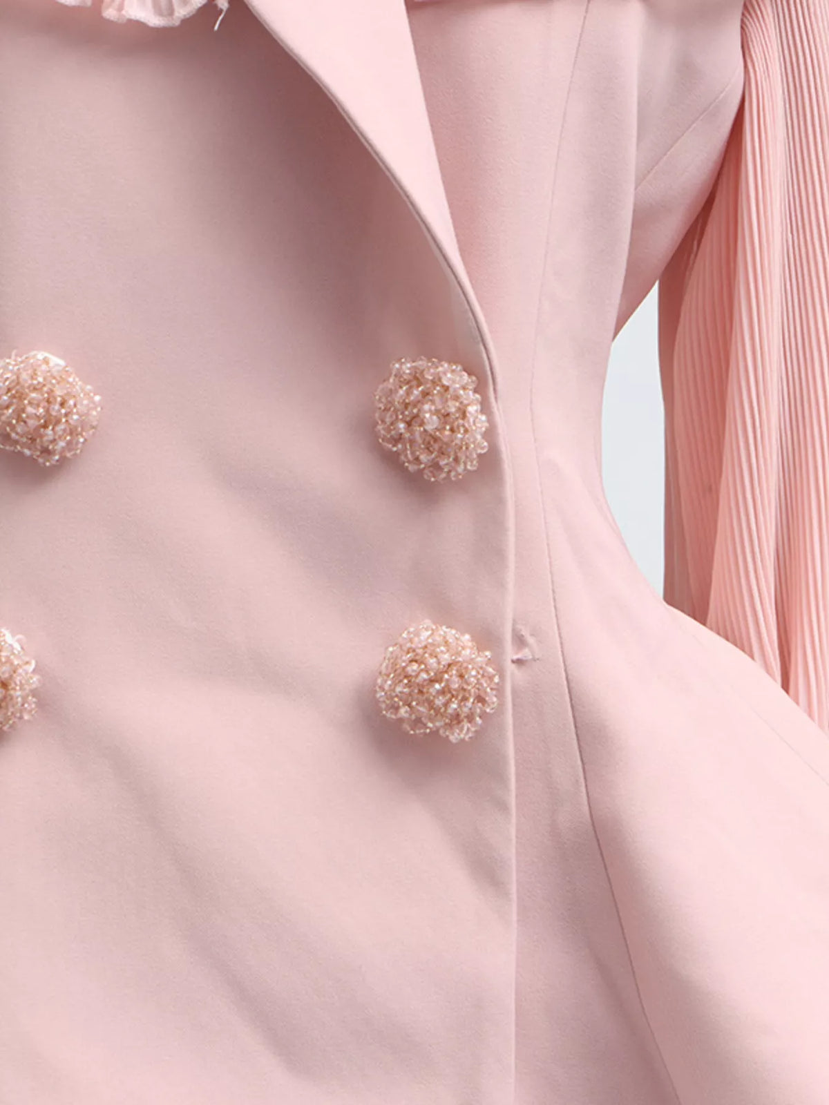 Frill Lapel Collar Top Pleated Skirt Set (12)