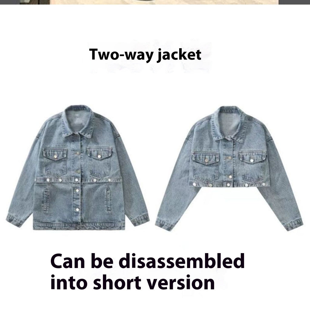 Vintage Denim Jacket Detachable Top photo 7