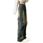 Retro Narrow Wide-leg Jeans photo 4