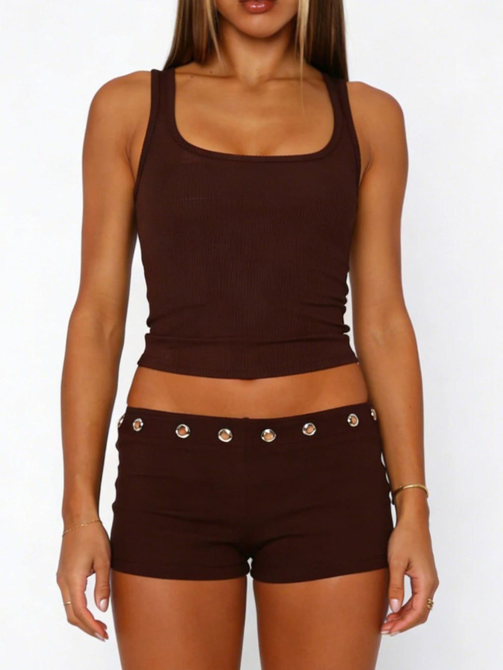 Wide Strap Tank Shorts Set (12)