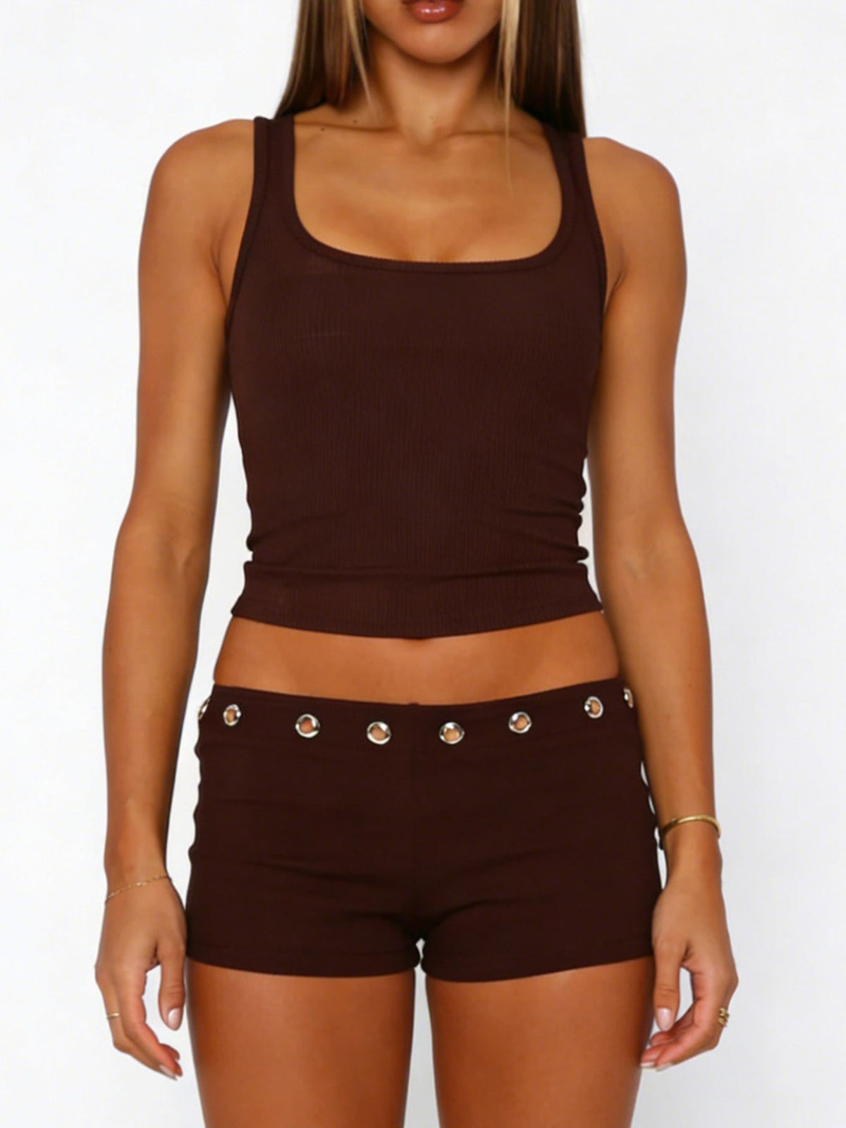 Wide Strap Tank Shorts Set (12)
