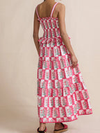 Smocked Ruffled Square Neck Maxi Dress (10)