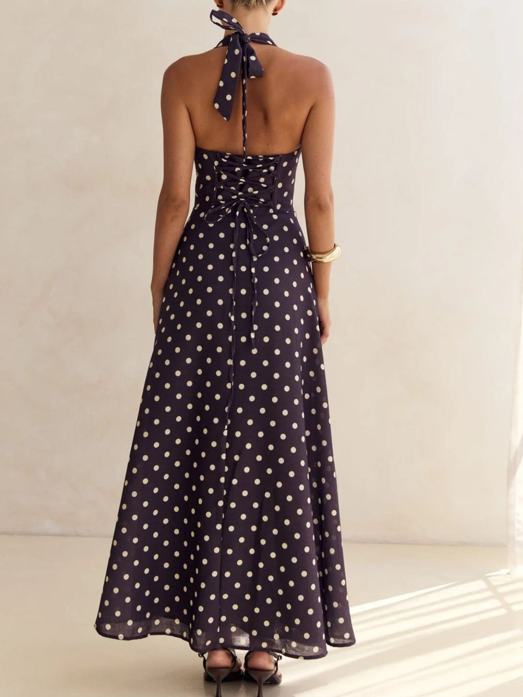 Floral Print Halter Neck Maxi Dress (32)