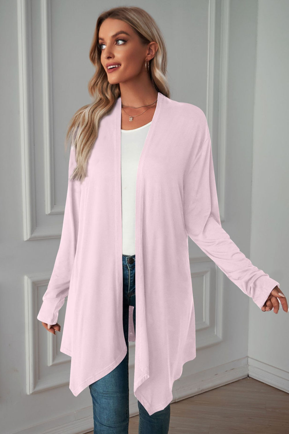 Open Front Long Sleeve Cardigan (10)
