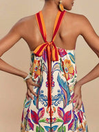 Printed Halter Wide-leg Jumpsuit (2)