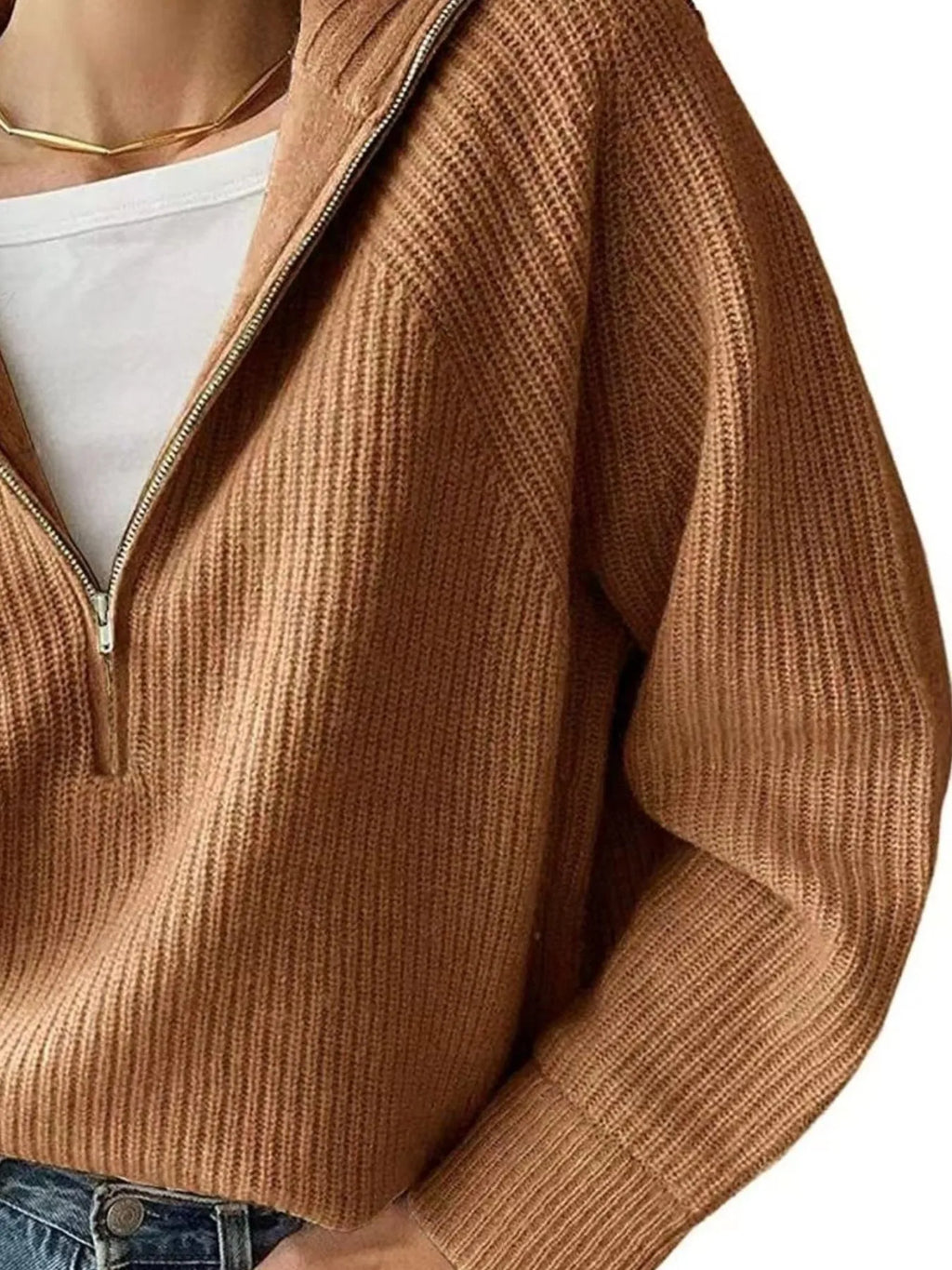 Half-zip Long Sleeve Sweater (17)