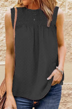 Smocked Tie Back Frill Trim Tank (8)