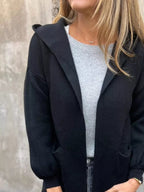 Full Size Open Front Drop Shoulder Hooded Cardigan Plus (9)