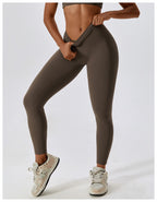 Quick-drying Nude Feel Hip Raise Yoga Pants Outdoor Leggings photo 3