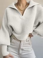Johnny Collar Long Sleeve Sweater (7)