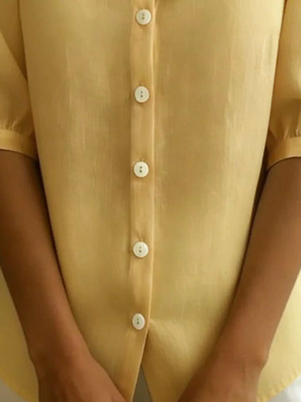 Peter Pan Collar Puff Sleeve Shirt (6)