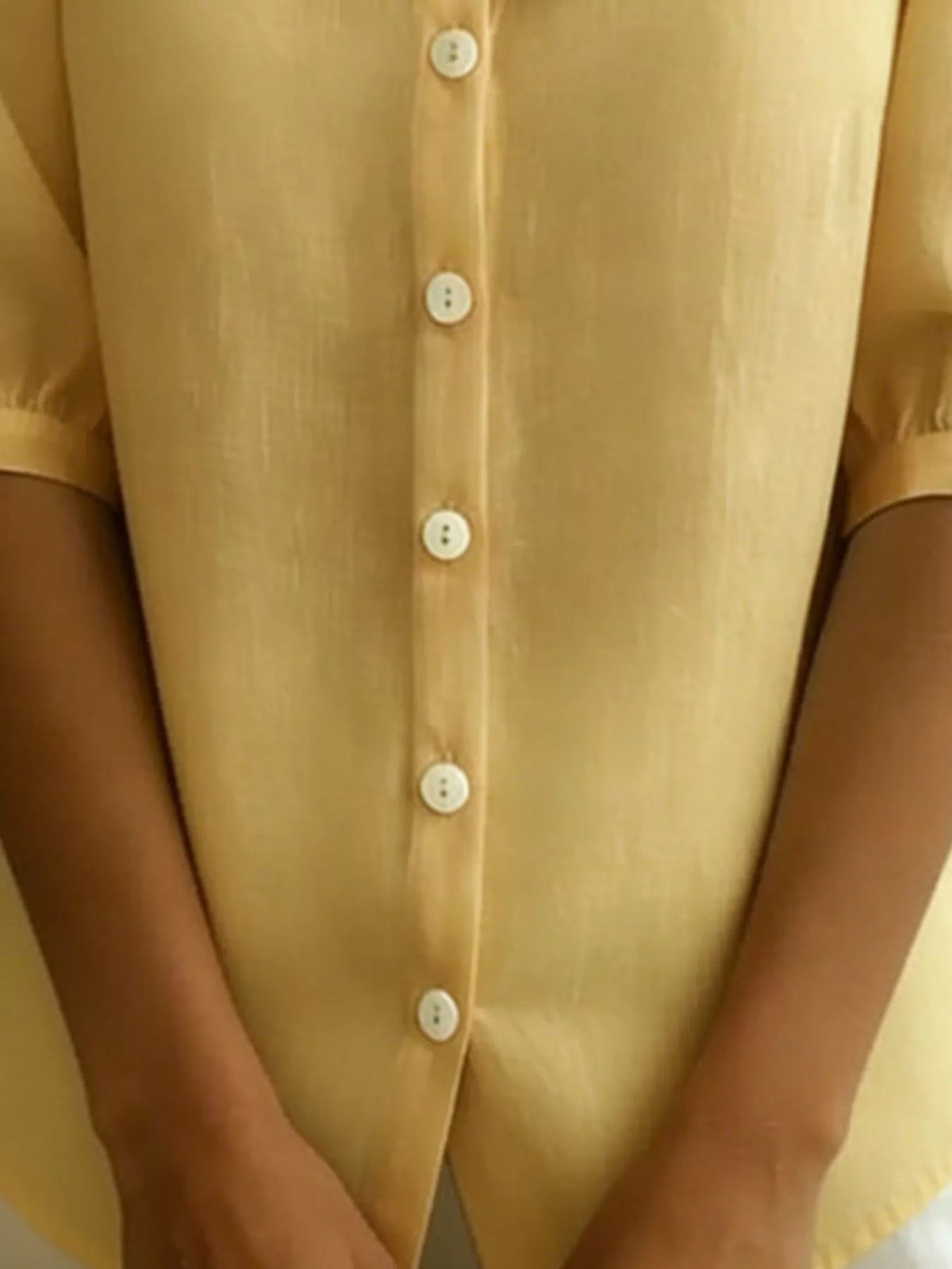 Peter Pan Collar Puff Sleeve Shirt (6)