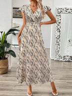 Surplice Cap Sleeve Midi Dress (8)