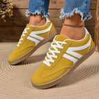 Lace Up Round Toe Flat Sneakers (2)