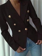 Decor Button Lapel Collar Blazer (28)