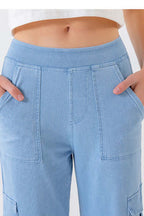 Buttoned Pocketed Long Jeans (8)