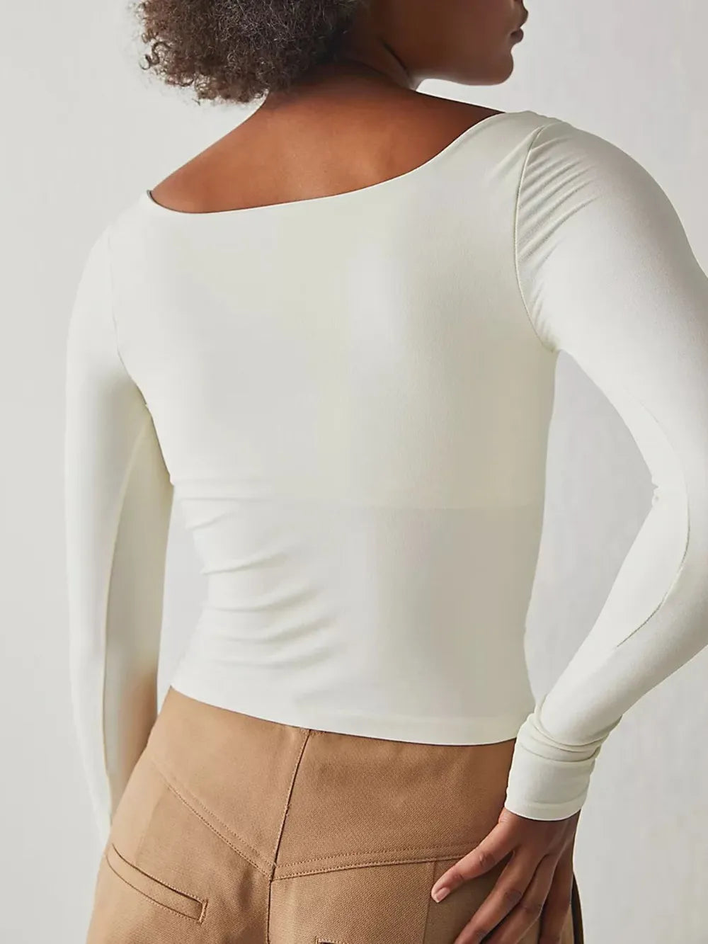 Square Neck Long Sleeve T-shirt (12)