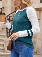 Ribbed Raglan Sleeve T-shirt (12)