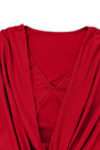Ruched Cowl Neck Long Sleeve Mini Dress (15)