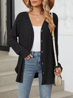Ribbed Button-up Cardigan (15)