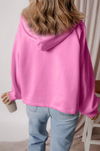 Pocketed Half Zip Dropped Shoulder Hoodie (15)