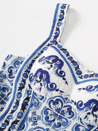 Smocked Printed Wide Strap Dress (8)