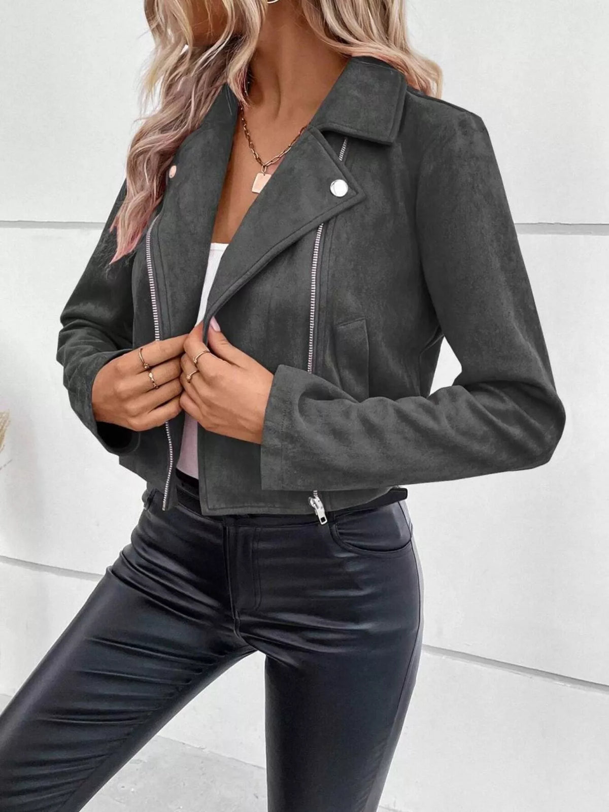 Zip Up Cropped Jacket (2)