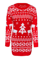 Christmas Element Round Neck Mini Sweater Dress (3)