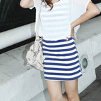 Striped Vest Dress Chiffon Blouse Cotton photo 2