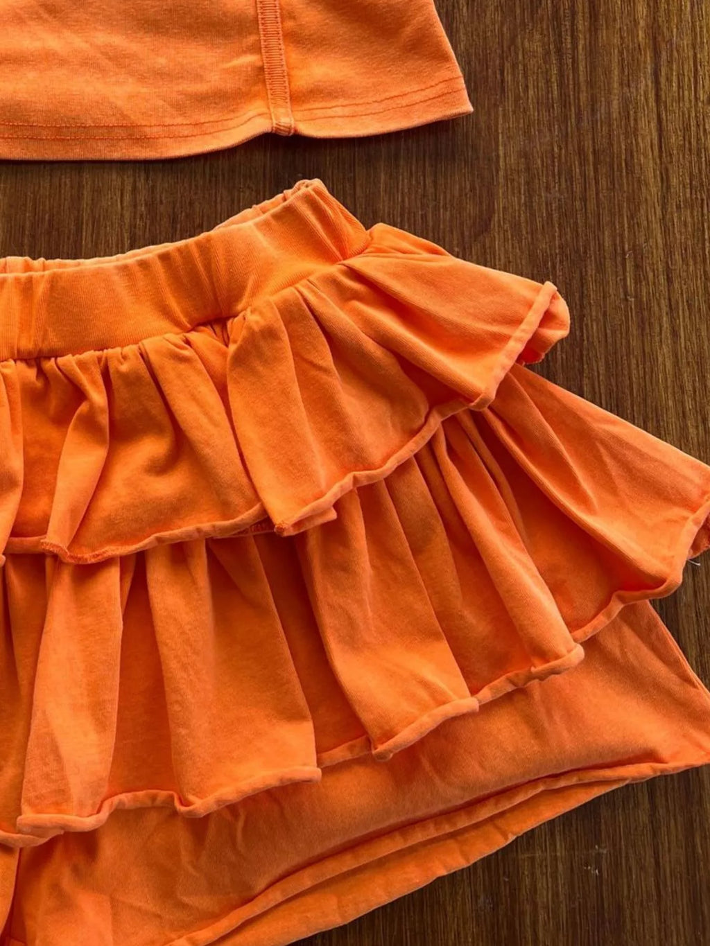 Scoop Neck Cami Ruffled Skirt Set (14)