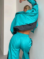 Zip Up Long Sleeve Top Pants Set (10)