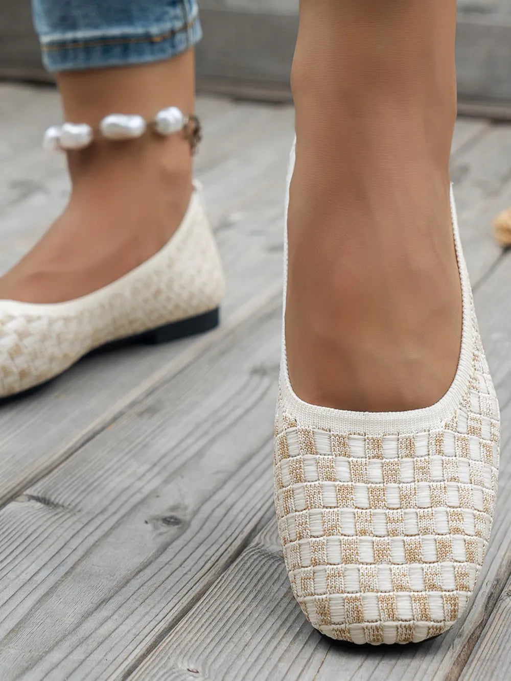 Mesh Round Toe Flat Slip-ons (3)