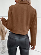 Suede Moto Jacket Zip Detail (3)