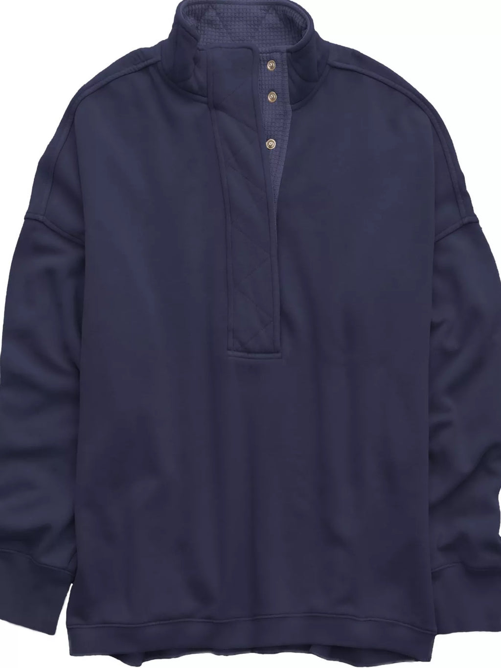 Half Snap Dropped Shoulder Sweatshirt (12)