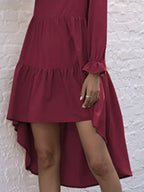 High-low Flounce Sleeve Dress (12)