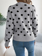 Polka Dot Round Neck Sweater (15)