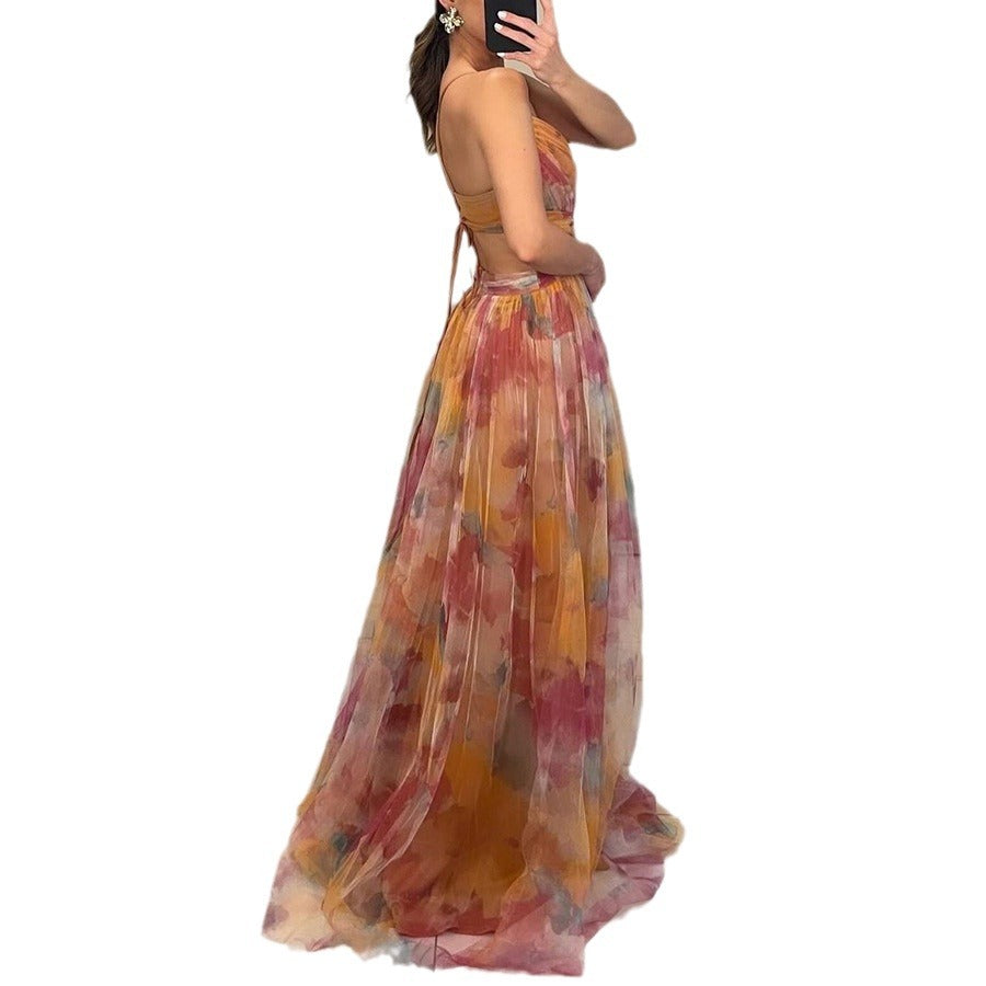 Mesh Print Slip Dress photo 3