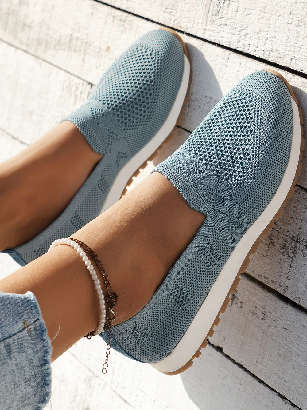 Mesh Round Toe Flat Slip-ons (8)