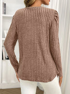 Round Neck Puff Sleeve T-shirt (29)